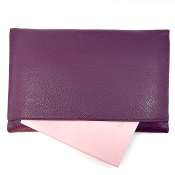 BGents leather Laptop Tablet, Couvert purple,  back detail
